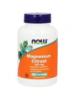 NOW Foods Magnesium Citraat 200 mg 100 tabletten