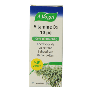 A.Vogel Vitamine D3 plantaardig 10 µg 100 tabletten