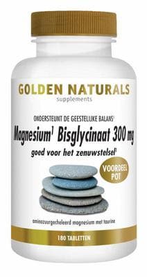 Golden Naturals Magnesium Bisglycinaat 300 mg 180 tabletten