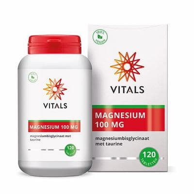 Vitals Magnesiumbisglycinaat 100 mg met taurine 120 tabletten